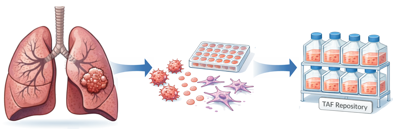 Tumor-associated fibroblast repository and experimental workflow